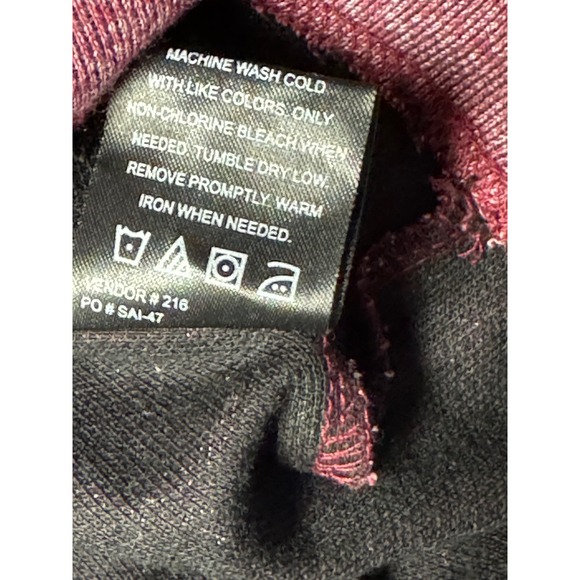 Fourcast Mens XL Quarter Zip Pullover Burgundy Mock Neck Sweater Outdoor Fish - Picture 13 of 14